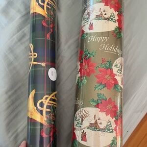 Two rolls of vintage wrapping paper 80s 90s